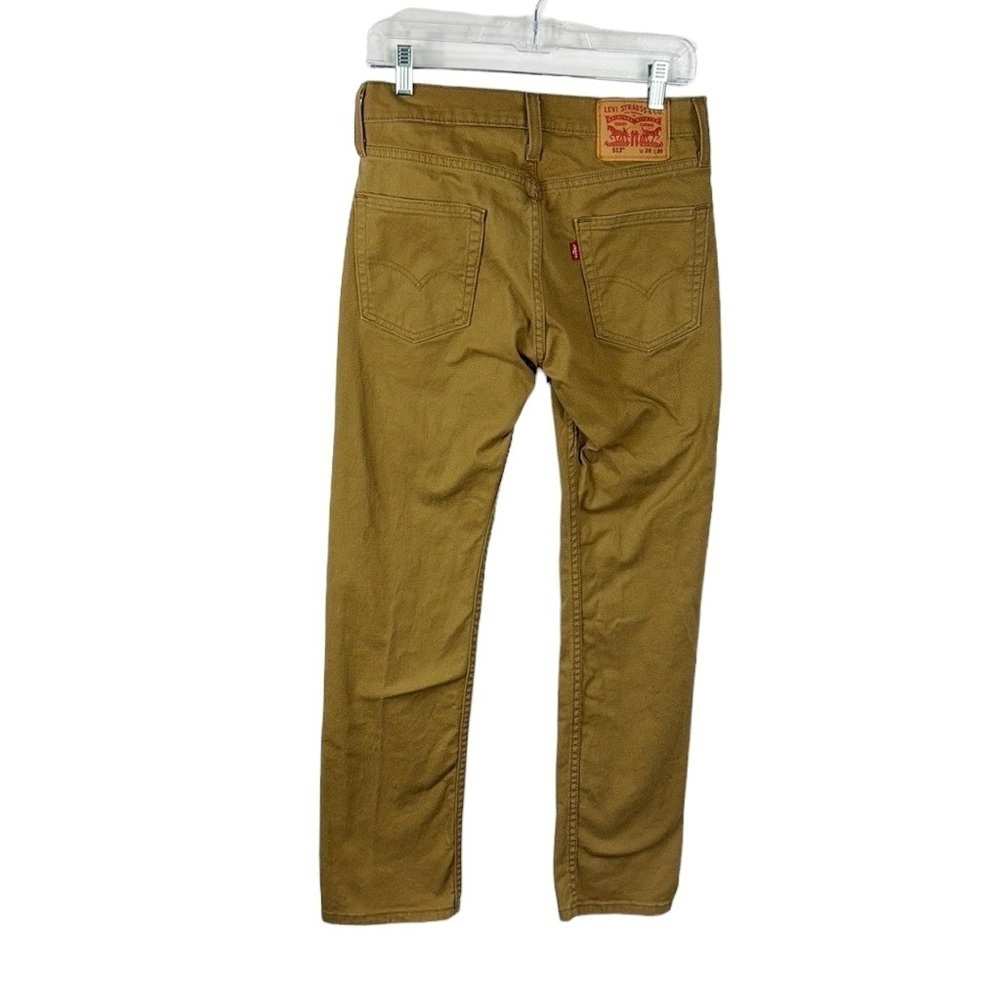 Levi's 513 Slim Straight Jeans Men's 28 Caramel Tan Denim Inseam 29.5" Denim‎
